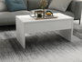 Hanah Home Mesa de Café Akilli - Blanco | Diseño Escandinavo Elegante y Duradero | 90x52x45cm